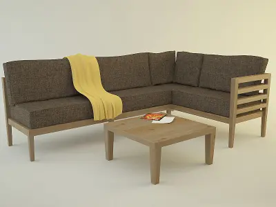 Outdoor exterior sofa 3D model