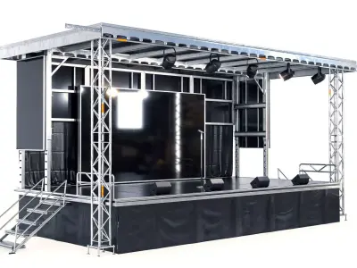 Mobile Outdoor Stage 3D model