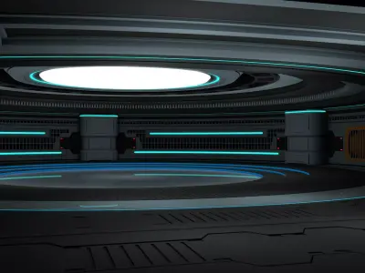 Sci Fi Corridor SPaceship 3D model