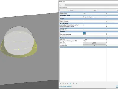 Lamps - Full Parametric Revit Family Free 3D model