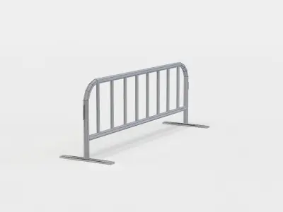 Metal fence Low-poly 3D model