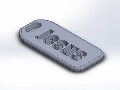 Jesus Keychain 3D print model