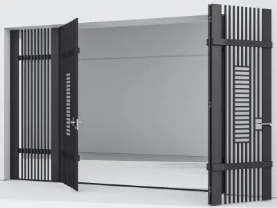 Aluminium door 54 3D model