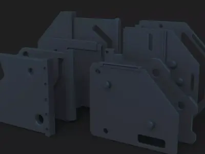 scifi doors mini pack hard surface  3D model