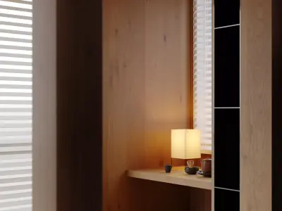 Minimalist interior space 3D model