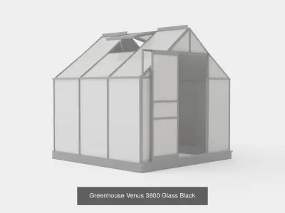 Collection of Greenhouse Venus 3800 Glass - 3 Models 3D Model Pack
