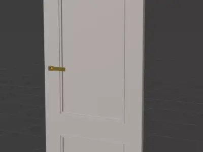 Modern Door Free 3D model get