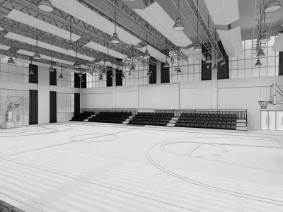 Basketball Gym 3D model
