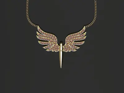  Michaels Wing pendant  3D print model