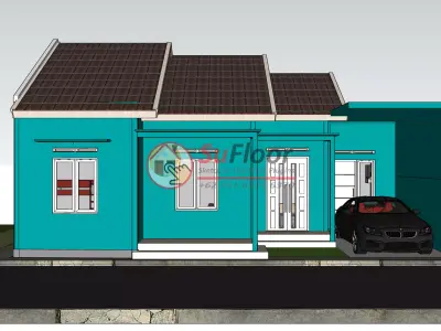House 11x8m code 638 - Sketchup 3D model 3D model 3D model