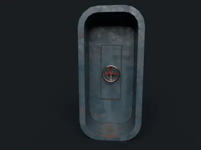Door bunker Low-poly 3D model