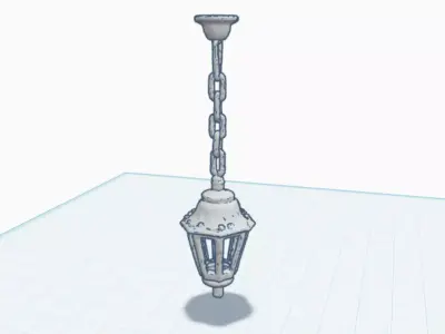 Old hanging streetlamp 3D model