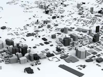 Honolulu Streets and Buildings 3D model