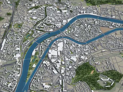 Liege  Low-poly 3D model