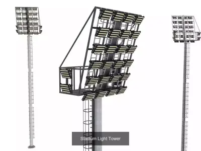 Stadium Light collection 3D Model Pack