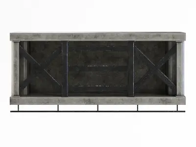 Factory Side Wall Upper 3D model