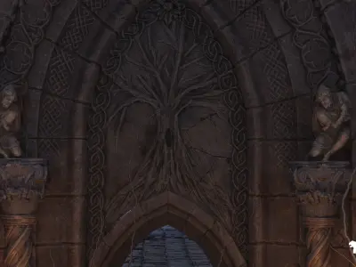 The Great Tree Environment Low-poly 3D model