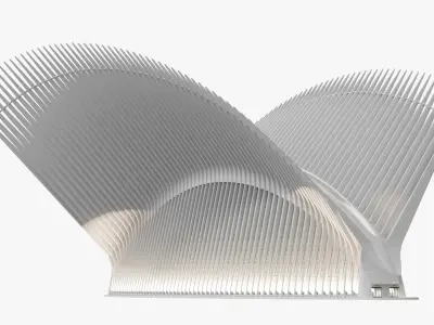  Oculus Transportation Hub Central Spine Lights On 