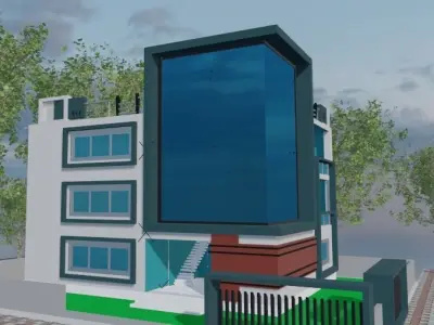 Building exterior design 3D model