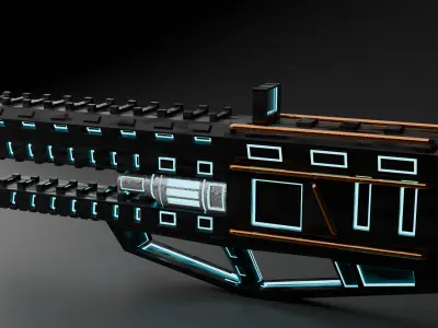 Sci Fi Rifle Low-poly 3D model buy