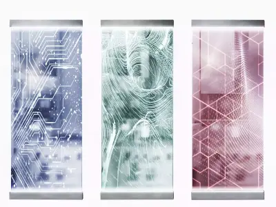 Glass partition-laser lights 3D model