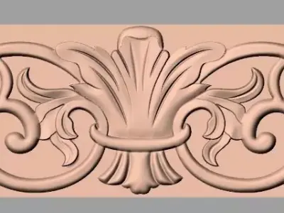 Door decorative flower 3D STL model used for CNC router E019 3D model