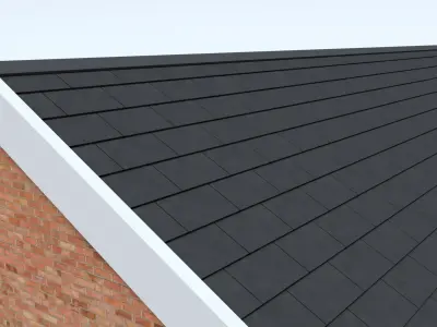 Full Timber Truss Roof System 3D model