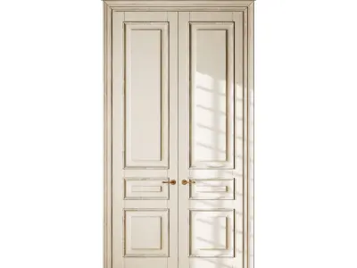 Old classic door 006 3D model