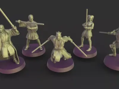 Star wars legion jedi squad 3D print model