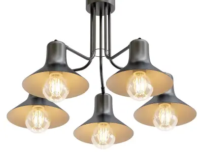Vitaluce6 five light industrial style chandelier 3D model