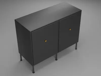 Cabinet with two doors 3D model