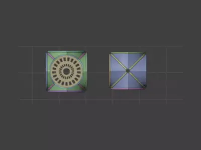 Gothic Vaulted Ceilings  Light Aperture Set 2 Models 3D model