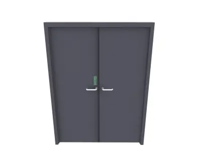 Double Door Low-poly 3D model