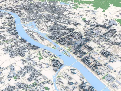 Guangzhou City China 3D model
