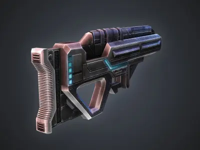 Pulse Cannon  Low-poly 3D model