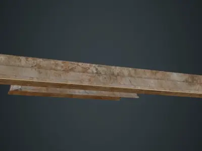 Fluorescent Bulb 1D Low-poly 3D model