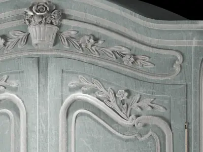 classical soft wardrobe 3D model