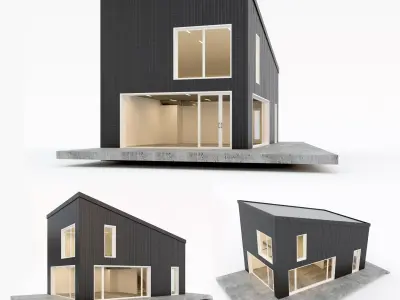 Villa house  5 Low-poly 3D model