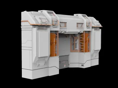 sci-fi Architectural element 12 3D model