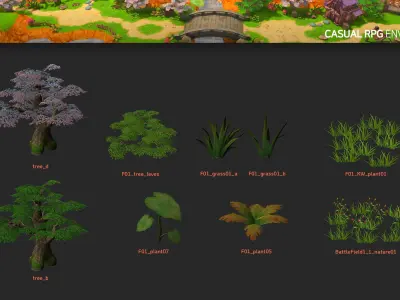 Casual RPG Environment 03 Low-poly 3D model