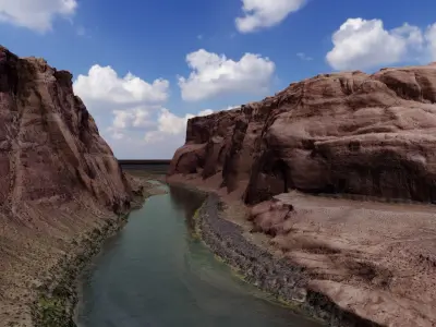 Grand Canyon Horse Shoe Bend Multipurpose 3D Terrain Model 3D model