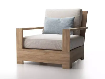Belvedere Luxe Lounge Chair 3D model