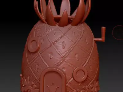 SpongeBob Pineapple House Desk Organizer Aquarium Decor 3D print model