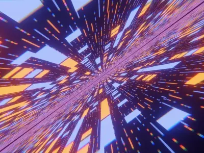 Motion Background Screensaver - 80s retro futuristic sci fi 3D model