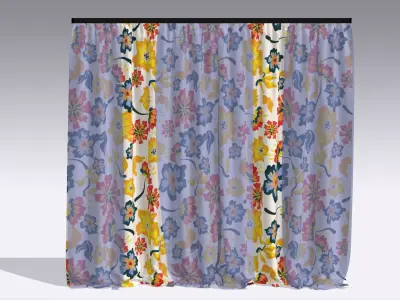 Curtain Low-poly 3D model