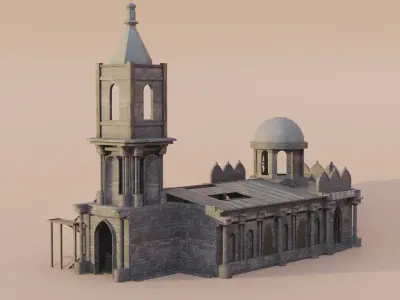 PUBG I Church Low-poly 3D model