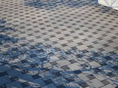 Scanned Seamless Checker Pavement PBR Textures Texture