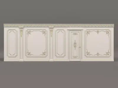 Wall Molding in Classic French style 32 3D model