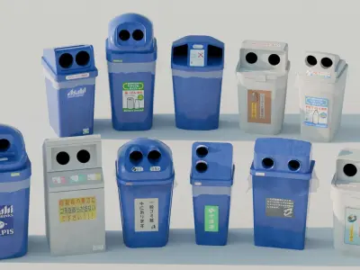 City Garbage Assets 3D model