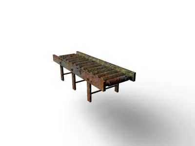 Industrial Conveyer Roller  Low-poly 3D model